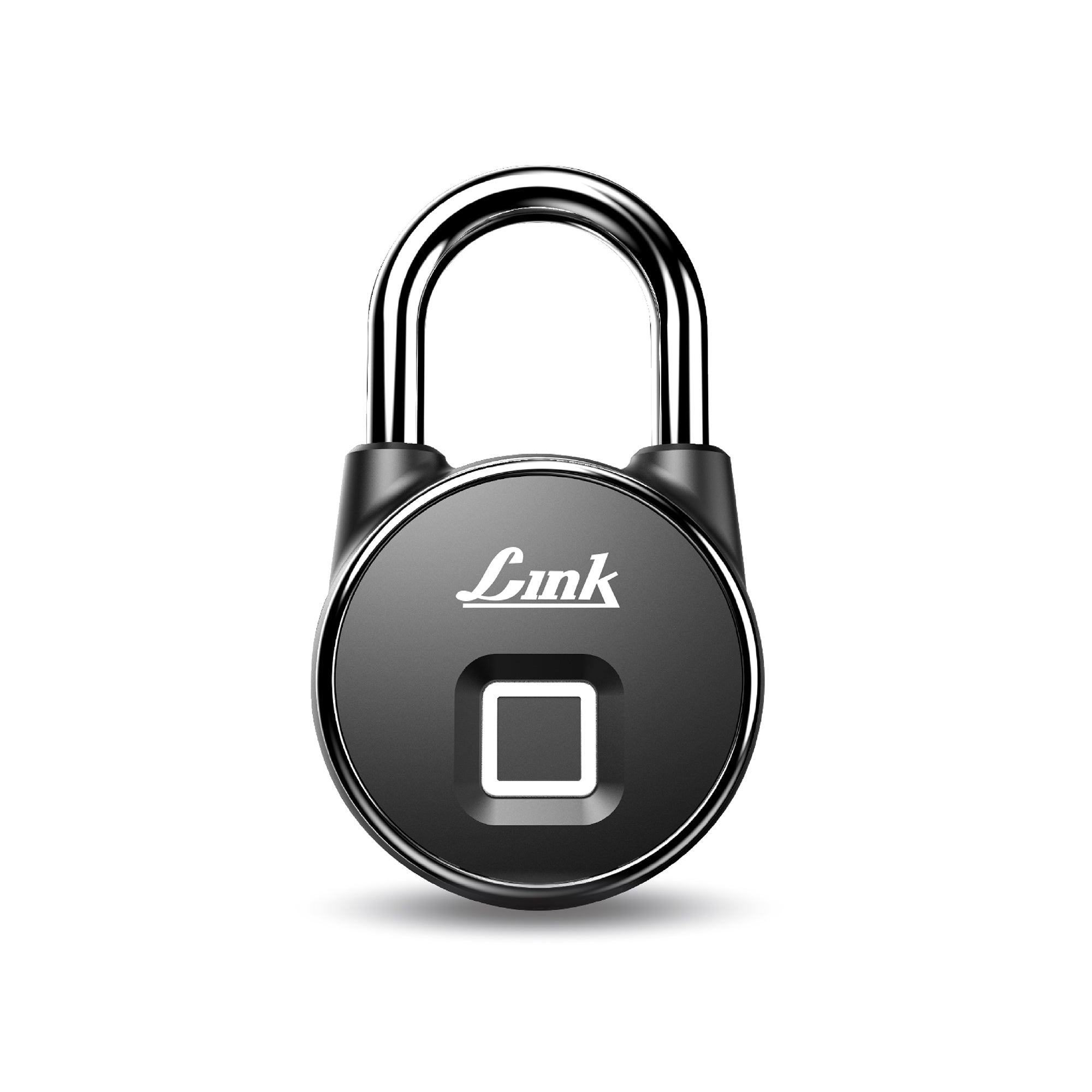 Link Smart Fingerprint Padlock With 2 Way Access Fingerprint & Mobile App Access, Suitable For Bags, Suitcase, Bike, Garage Door, Cabinet, Warehouse Doors and Shutters., Black