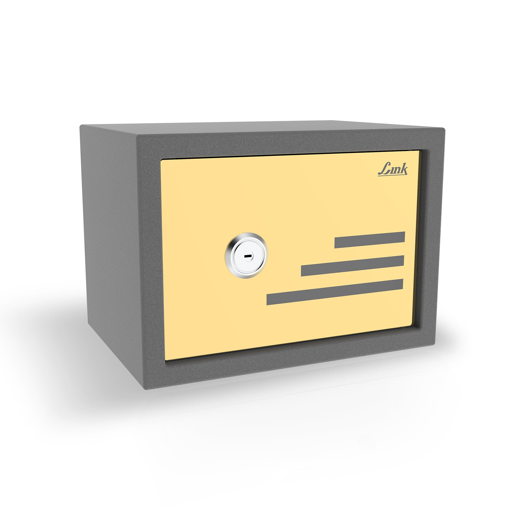 Link Smart Mecano Safe Locker for Home | 21 Litres | Link Digital Lock | Computerized key Access | Mechanical Locker | Tijori Locker | Three strong SS304 Locking Bolts |  Gold