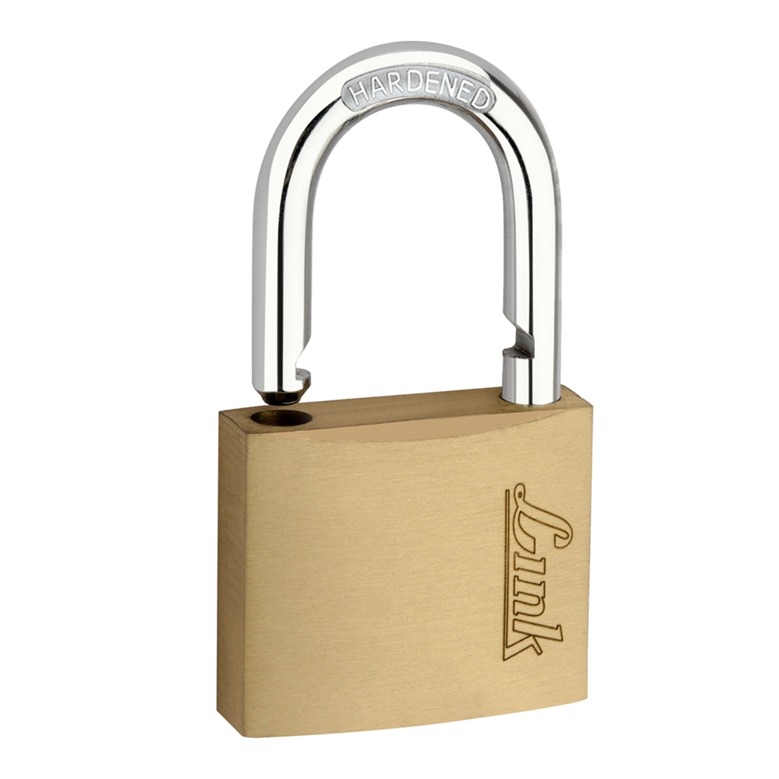 Link PT 60 MM Brass Lock with Hardened Shackle and 3 Brass Key | 15 Years Warranty | Get Free Key Holder