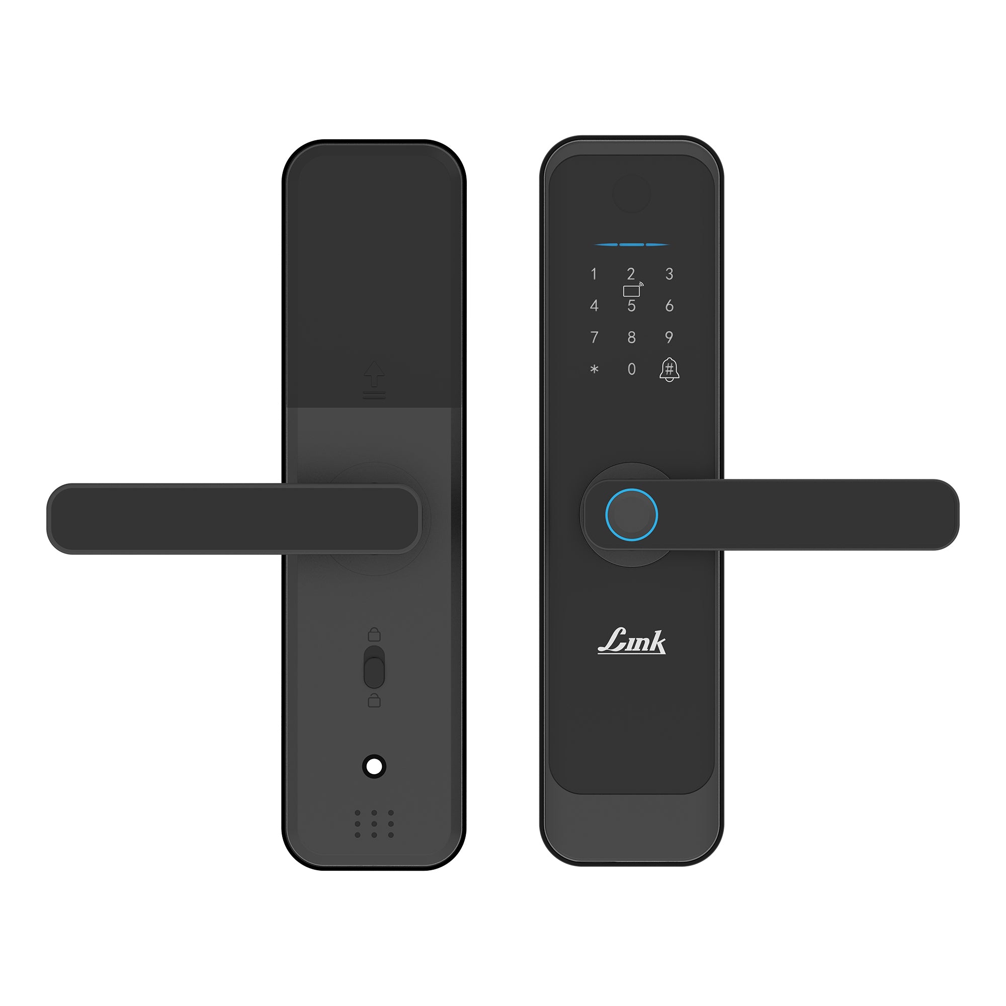 Link Smart Quantum Digital Biometric Door Lock (Mobile app with Wi-Fi, Black)