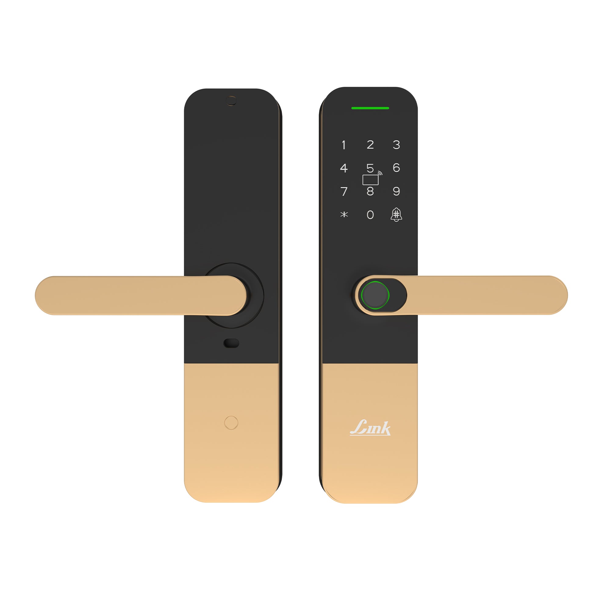 Link Smart Vitron Digital Biometric Door Lock (Mobile app with Wi-Fi, Gold)